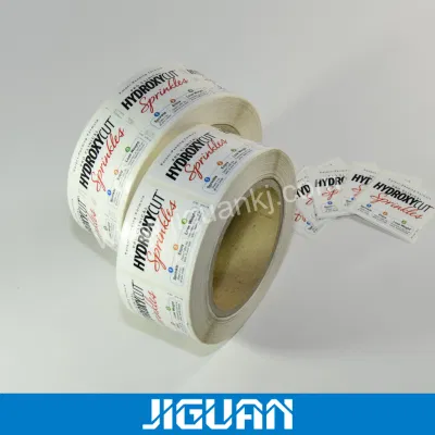 Etiqueta autoadhesiva de plástico blanco nacarado de película de vinilo PP